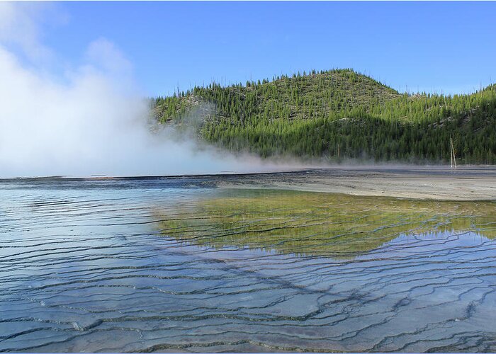 Reflection Greeting Card featuring the photograph D09127 Reflection in Grand Prismatic Spring by Ed Cooper Photography