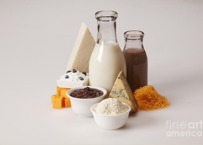 Locatelli Romano Greeting Card featuring the photograph Dairy Products by George Mattei