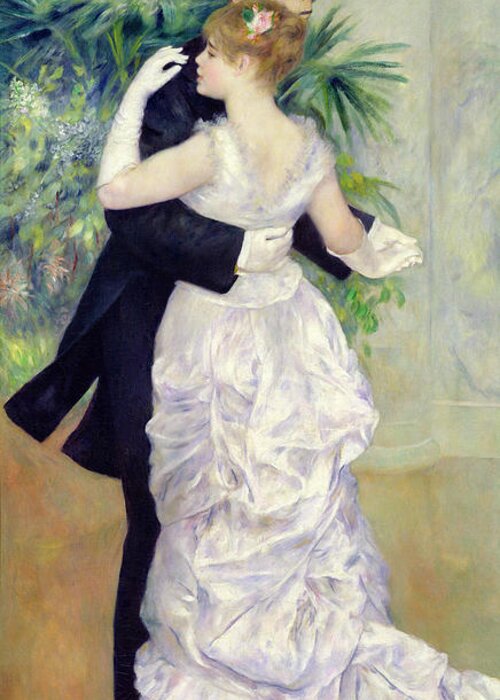 Dance Greeting Card featuring the painting Dance in the City by Pierre Auguste Renoir
