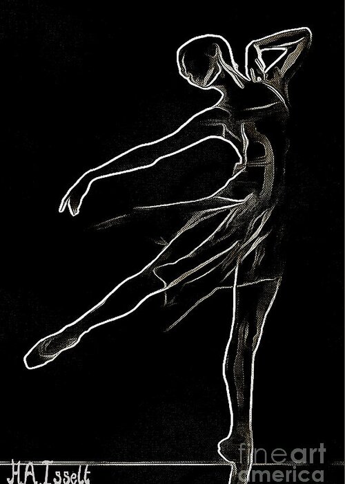 Drawing Greeting Card featuring the digital art Dance of Elegance by Humphrey Isselt