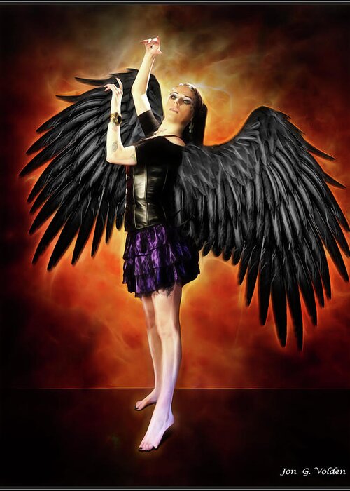 Hawk Greeting Card featuring the photograph Dance of the Hawk Girl by Jon Volden