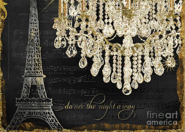 Dance The Night Away Greeting Card featuring the mixed media Dance the Night Away 1 by Audrey Jeanne Roberts