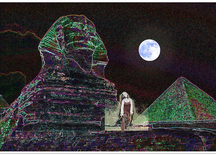 Egypt Greeting Card featuring the photograph Dance with Me Under This Egyptian Moon by Feather Redfox
