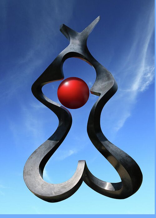 Abstract Greeting Card featuring the photograph Introspection Sculpture by Christopher McKenzie
