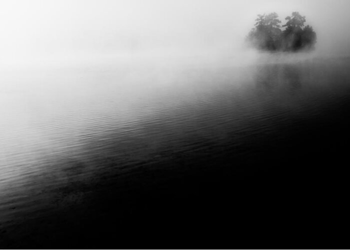 Foggy Landscape Greeting Card featuring the photograph Darkness and Light by Parker Cunningham