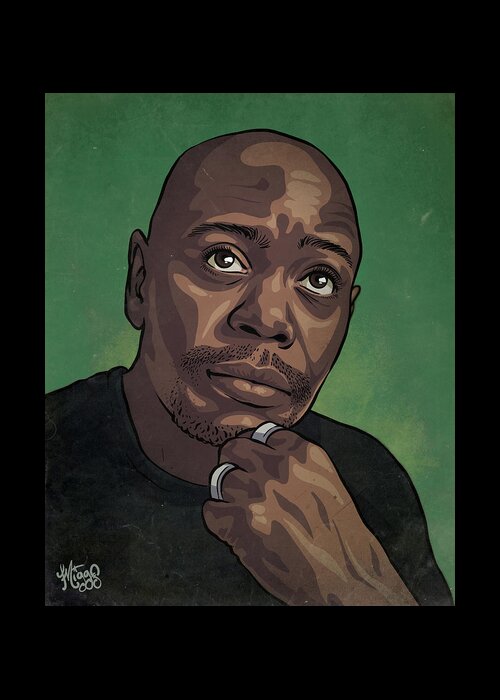 Dave Chappelle Greeting Card featuring the drawing Dave Chappelle by Miggs The Artist