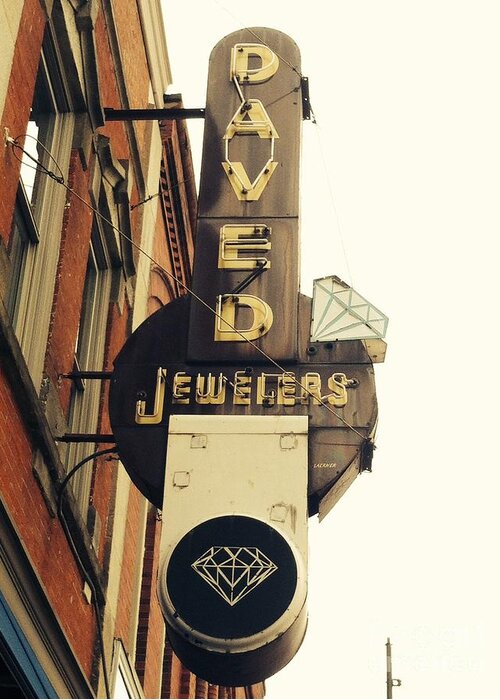 Daved Greeting Card featuring the photograph Daved Jewelers by Michael Krek