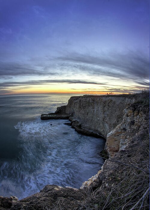 Sunset Greeting Card featuring the photograph Davenport Bluffs at Sunset by Morgan Wright