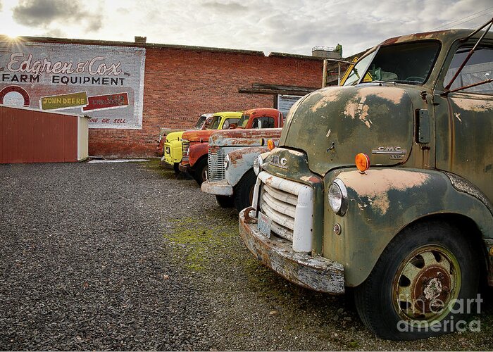 Dave's Truck Rescue Greeting Card featuring the photograph Daves Salvage by Idaho Scenic Images Linda Lantzy