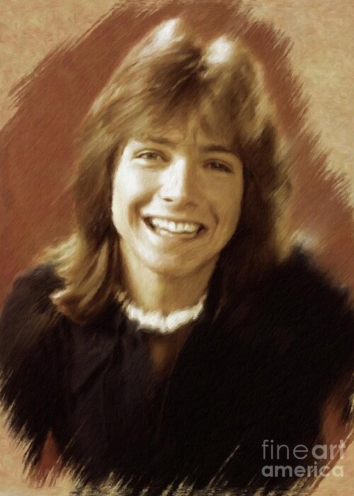 David Greeting Card featuring the painting David Cassidy, Actor by Esoterica Art Agency