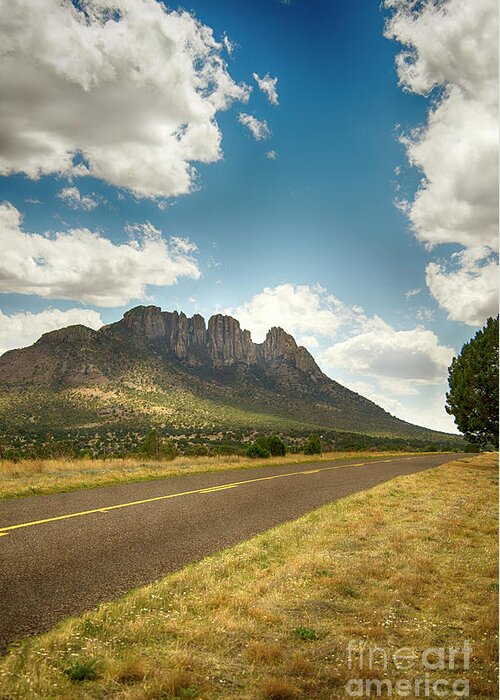 Saw Tooth Greeting Card featuring the photograph Sawtooth Mountain in Texas by Jennifer Stackpole