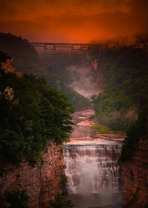Letchworth Greeting Card featuring the photograph Dawn Inspiration by Neil Shapiro