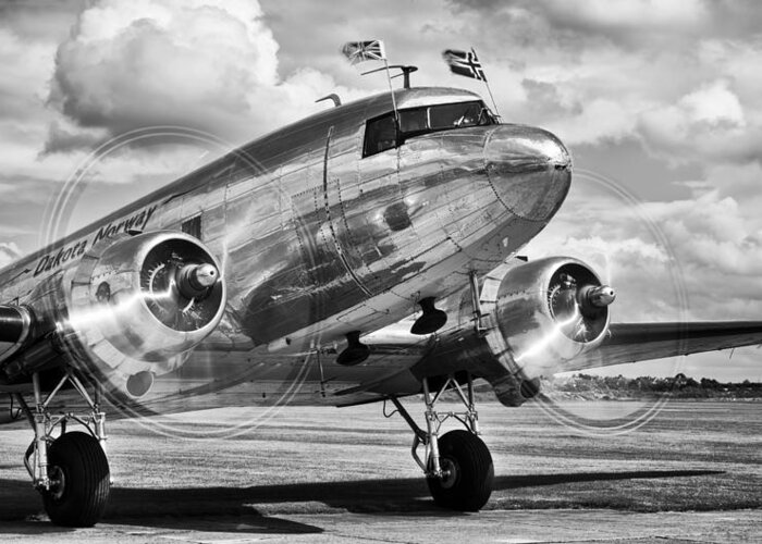 Dc-3 Greeting Card featuring the photograph DC-3 Dakota by Ian Merton