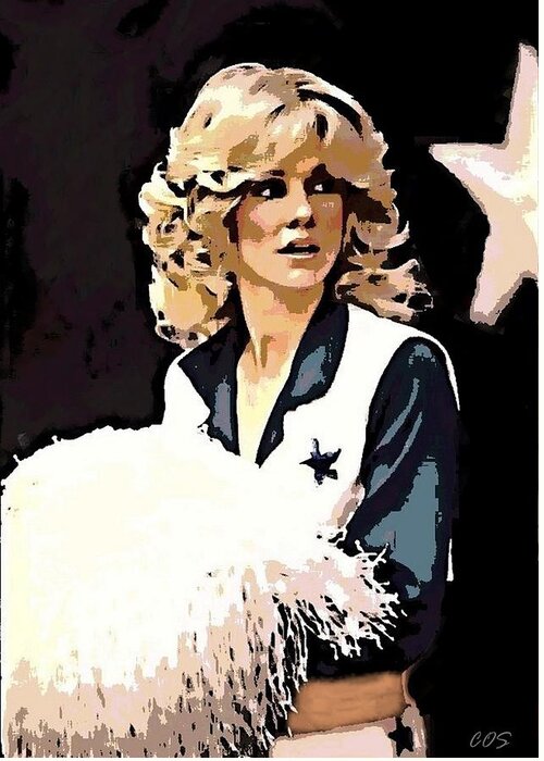 Cheerleader Greeting Card featuring the digital art DCC Legend DK by Carrie OBrien Sibley