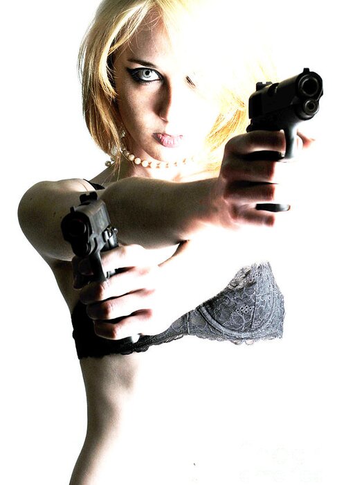 Artistic Greeting Card featuring the photograph Deadly blonde by Robert WK Clark