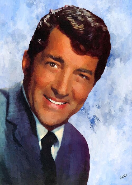Celebrity Greeting Card featuring the painting Dean Martin 02 by Dean Wittle