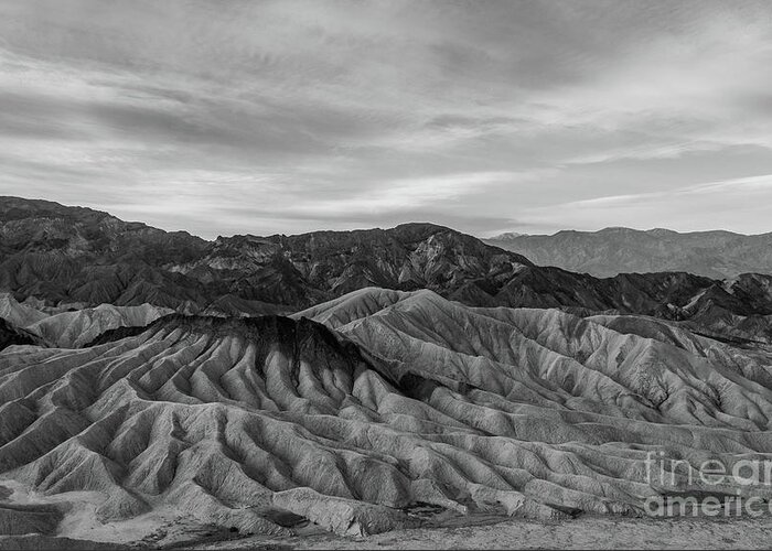 Death Valley Greeting Card featuring the photograph Death Valley Undulating Hills by Jeff Hubbard