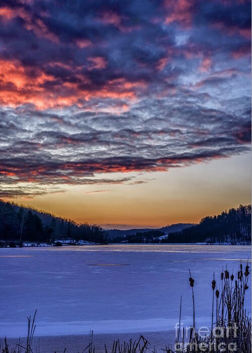 Snow Greeting Card featuring the photograph December Dawn on the Lake by Thomas R Fletcher