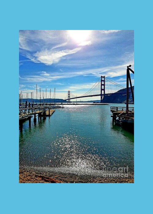 Golden Gate Bridge Greeting Card featuring the photograph December Golden Gate Bridge by Artist Linda Marie