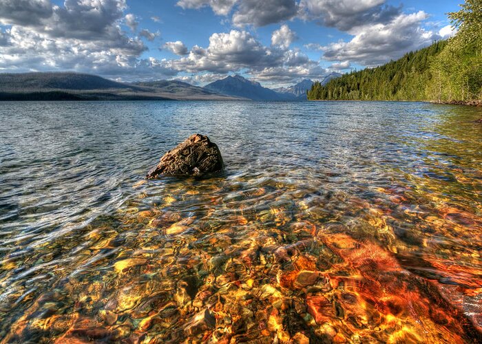 Colored Rocks Greeting Card featuring the photograph Deep Shallows by David Andersen