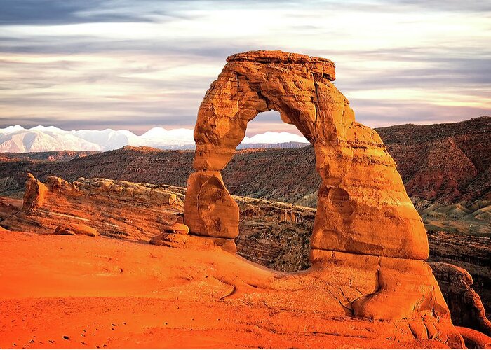 Delicate Arch Greeting Card featuring the photograph Delicate Arch by Mike Stephens