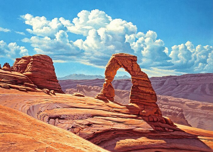 #faatoppicks Greeting Card featuring the painting Delicate Arch by Paul Krapf