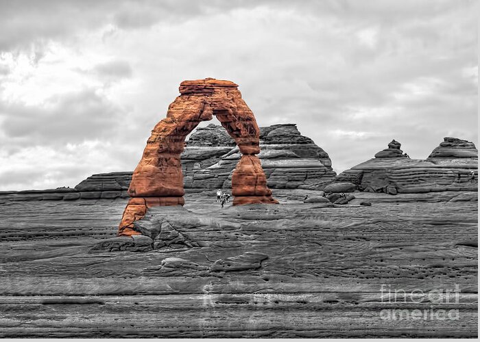 Delicate Greeting Card featuring the photograph Delicate Arch by Shirley Mangini