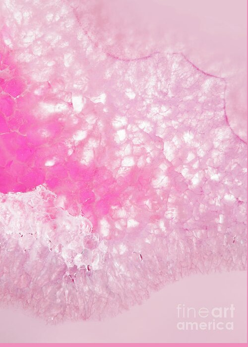 Delicate Greeting Card featuring the photograph Delicate Pink Agate by Emanuela Carratoni