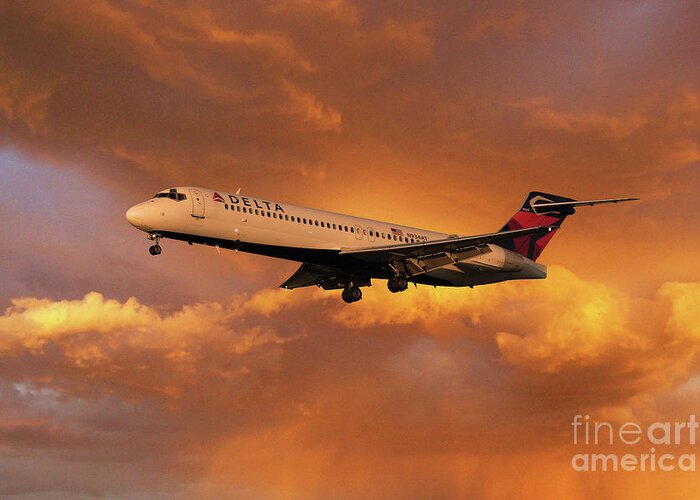 Delta Greeting Card featuring the digital art Delta_Boeing 717-200 N934AT by Airpower Art