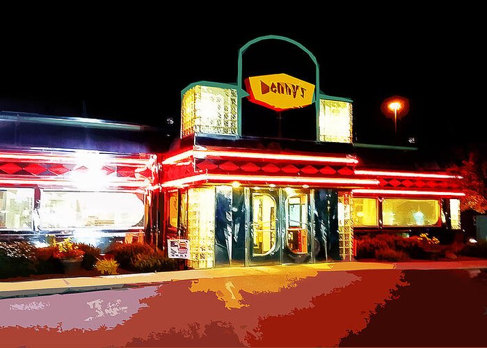 Classic Greeting Card featuring the painting Denny's Diner by CHAZ Daugherty