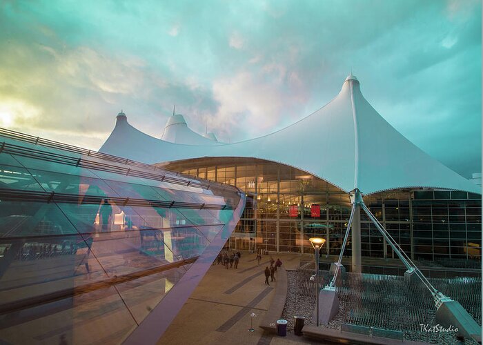 Denver Greeting Card featuring the photograph Denver International Airport by Tim Kathka
