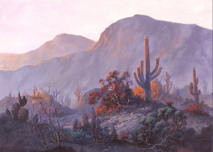 Michael Humphries Greeting Card featuring the painting Desert Dessert by Michael Humphries