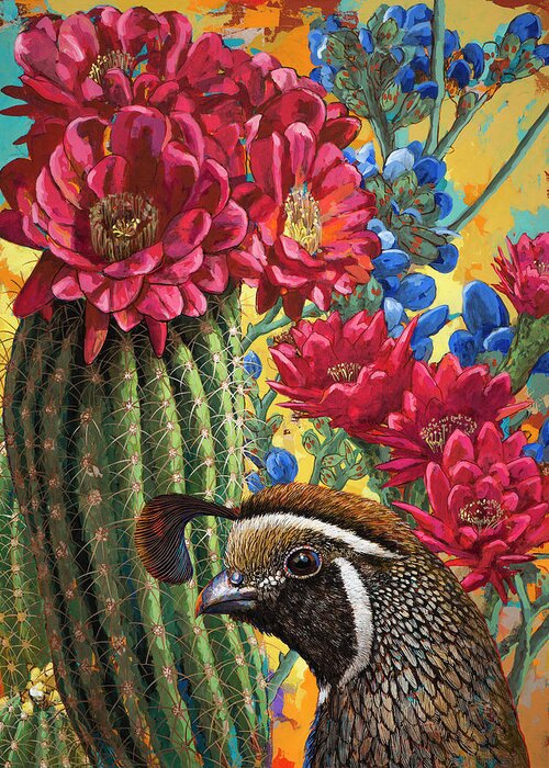 Desert Greeting Card featuring the painting Desert Dreaming by David Palmer