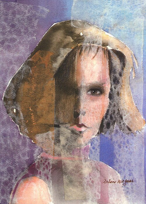 Woman Greeting Card featuring the mixed media Determination by Arline Wagner