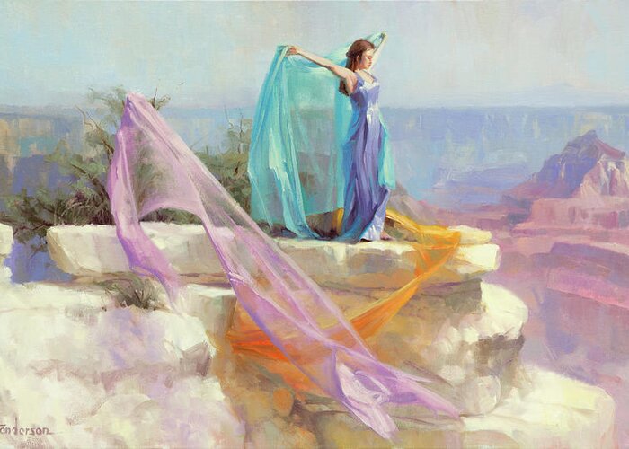 Southwest Greeting Card featuring the painting Diaphanous by Steve Henderson