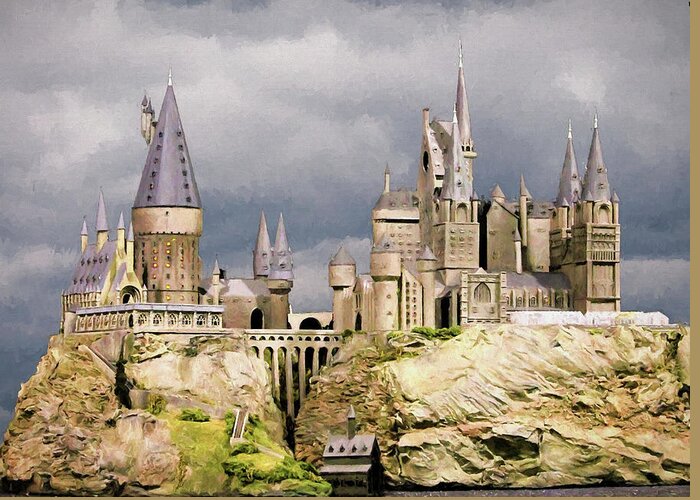 Harry Potter Greeting Card featuring the digital art Digital Hogwarts School by Roy Pedersen