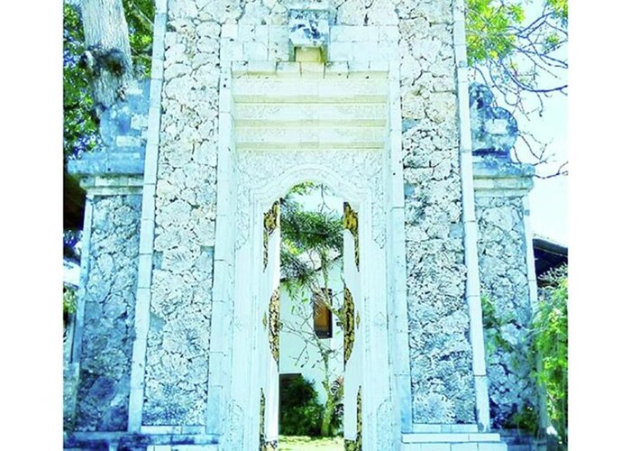 Balinese Door Greeting Card featuring the photograph Discover the Majesty by Loly Lucious