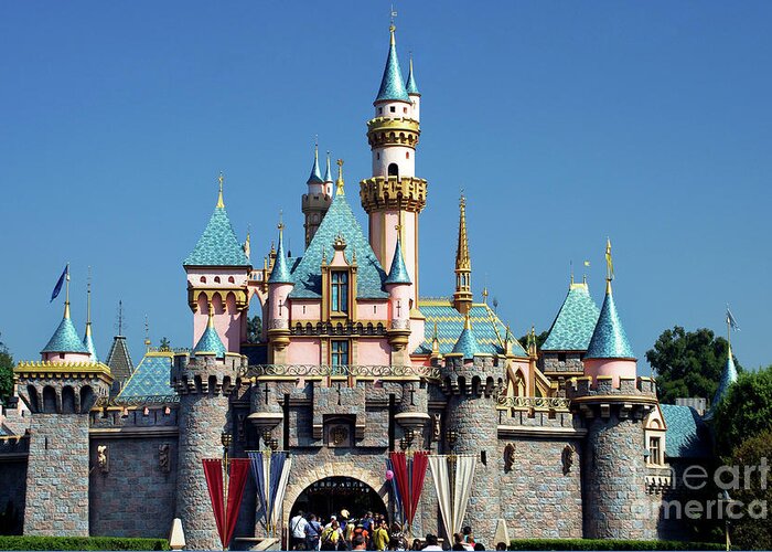 Disney Castle Greeting Card featuring the photograph Disneyland Castle by Mariola Bitner