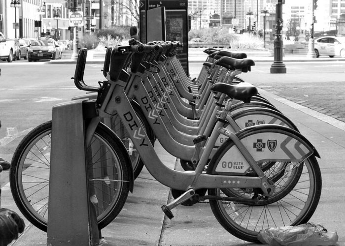 Divvy Bikes Greeting Card featuring the photograph Divvy Bikes by Jackson Pearson