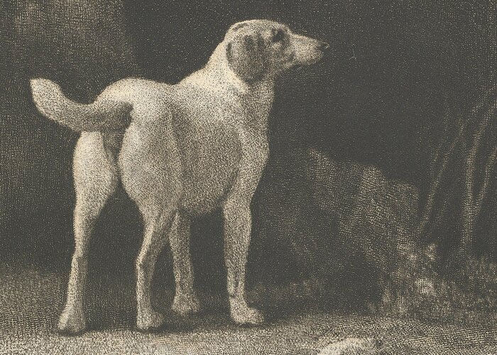 British Painters Greeting Card featuring the relief Dog by George Stubbs