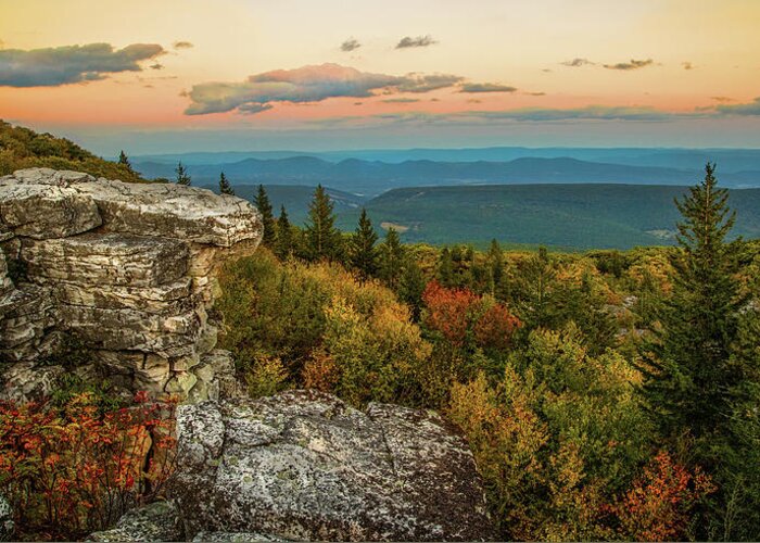Dolly Sods Wilderness Greeting Card featuring the photograph Dolly Sods Autumn Sundown by Jaki Miller