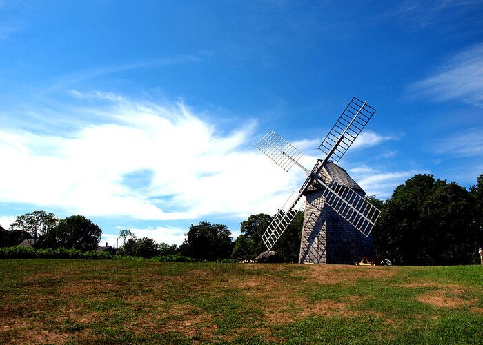 Windmill Greeting Card featuring the photograph Don Quiotes Dragon by Bruce Gannon