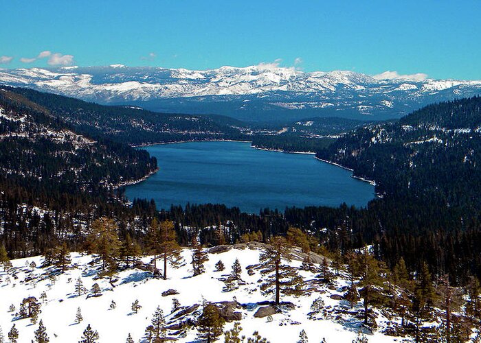 Frank Wilson Greeting Card featuring the photograph Donner Lake Sierra Nevadas by Frank Wilson