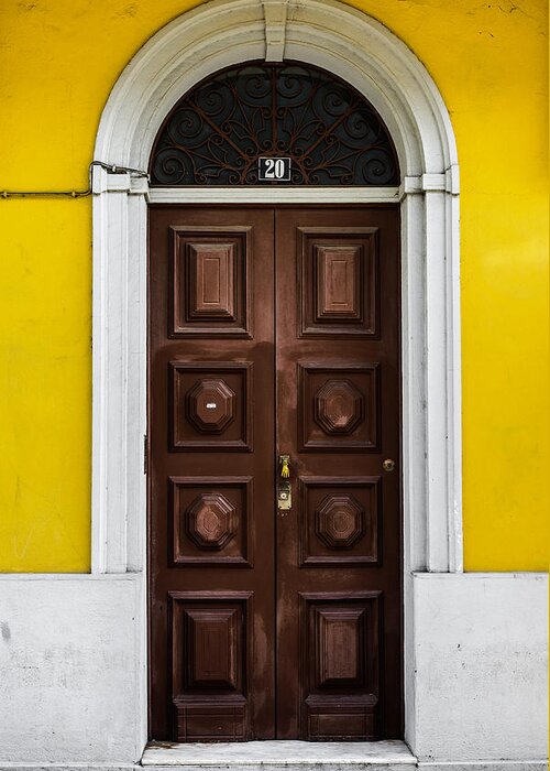 Front Door Greeting Card featuring the photograph Door No 20 by Marco Oliveira