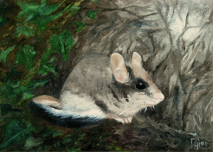 Mouse Greeting Card featuring the painting Dormouse by FT McKinstry