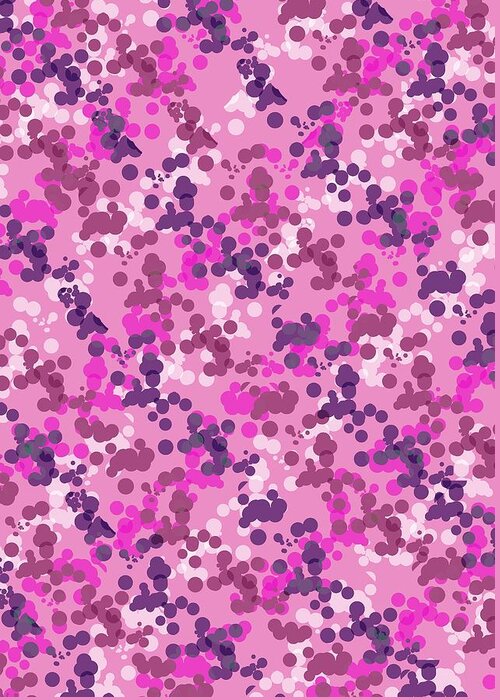 Dots Greeting Card featuring the digital art Dotted Camo by Louisa Knight