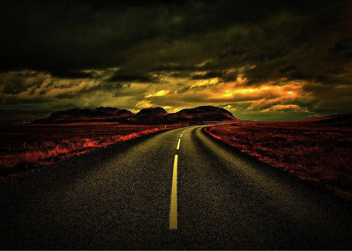 Road Greeting Card featuring the photograph Down The Road by Scott Mahon