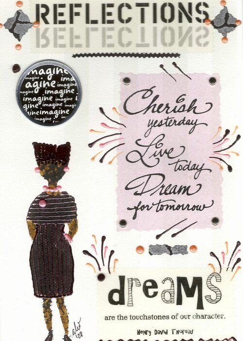 Gretting Cards Greeting Card featuring the mixed media Dream For Tomorrow by Angela L Walker