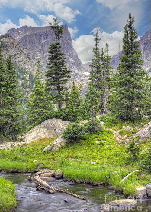 Boulders Greeting Card featuring the photograph Dream Lake by Juli Scalzi
