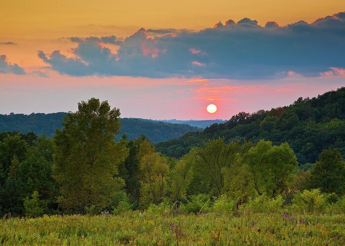 5dii Greeting Card featuring the photograph Driftless Sunset by Mark Mille